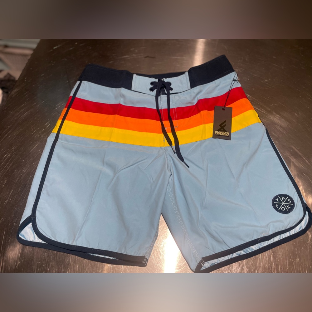 FYASKO Nostalgic Board Shorts - Static Stitches - Sz 31 NWT